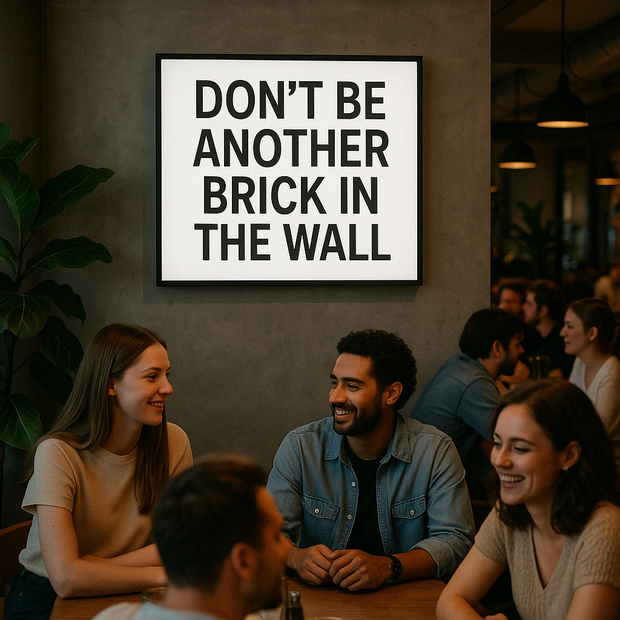 DON'T BE ANOTHER BRICK IN THE WALL. LIGHT BOX