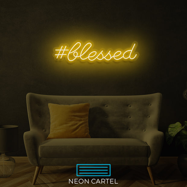 #Blessed Neon LED-bord