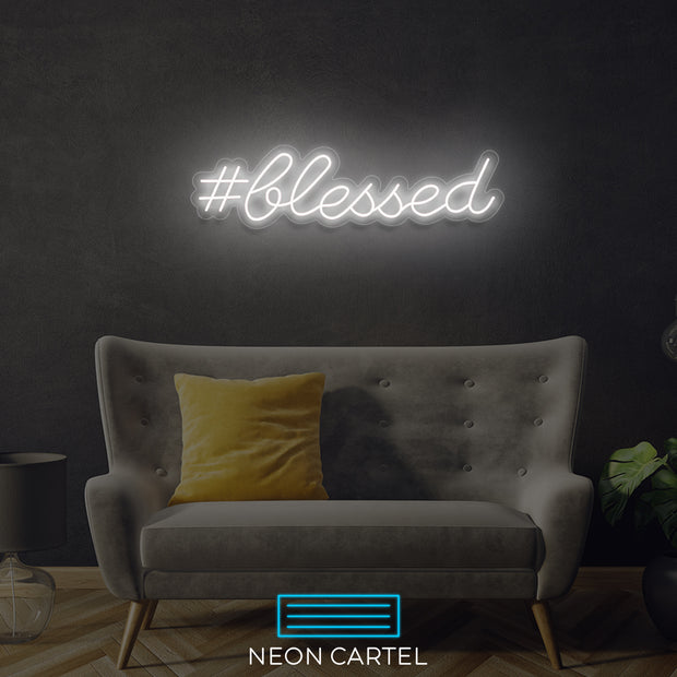 #Blessed Neon LED-bord