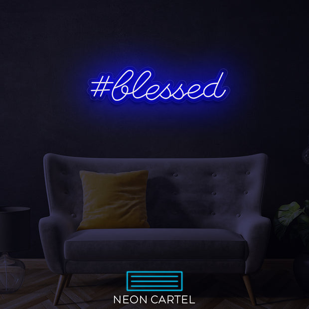 #Blessed Neon LED-bord