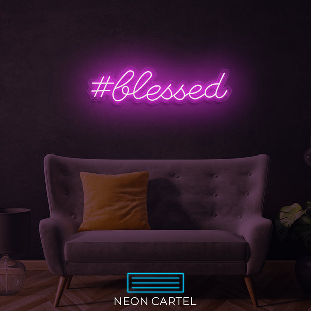 #Blessed Neon LED-bord