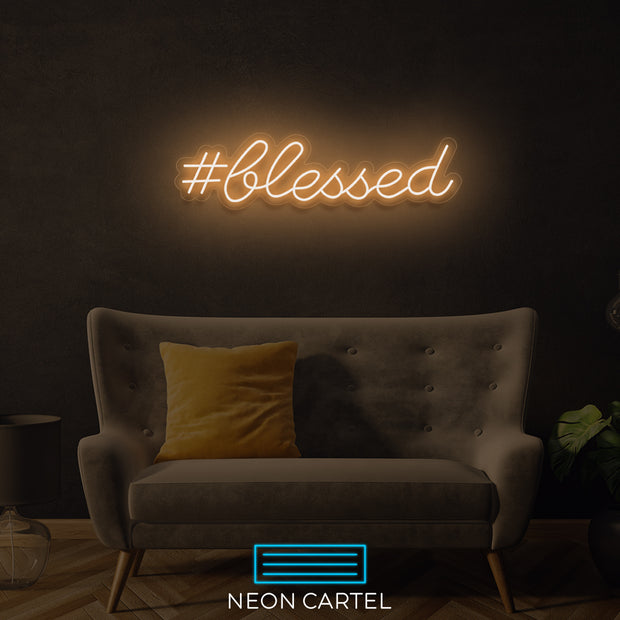#Blessed Neon LED-bord