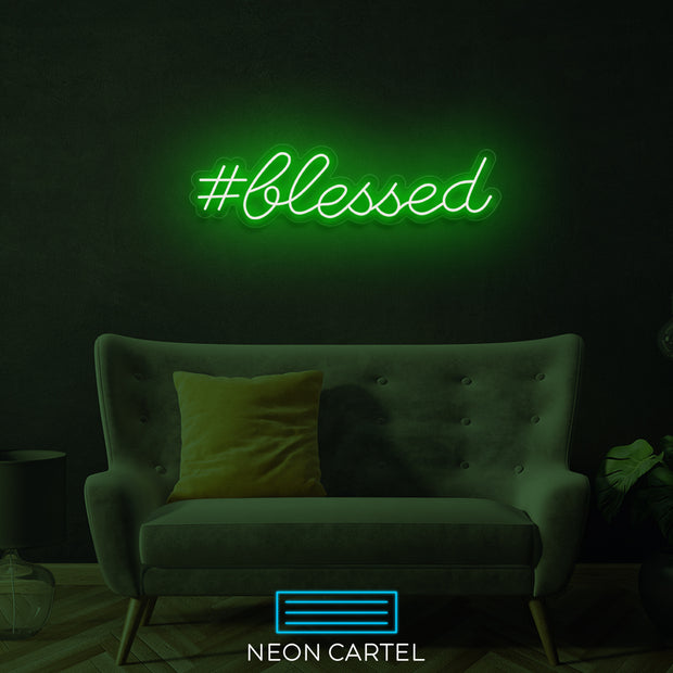 #Blessed Neon LED-bord