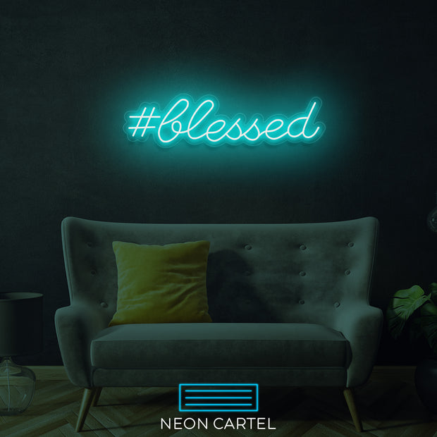 #Blessed Neon LED-bord