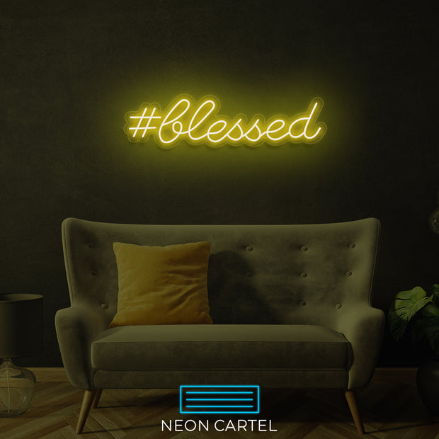 #Blessed Neon LED-bord