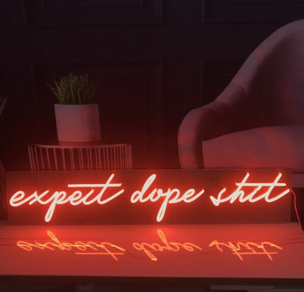Verwacht Dope Shit Neon LED-bord