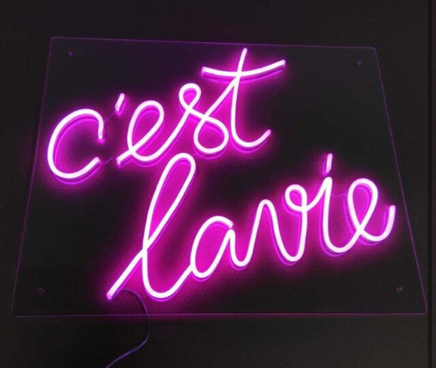 C'est la Vie Dat is het leven Neon LED-bord