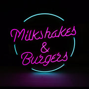 Milkshakes & Burgers Neon LED Sign