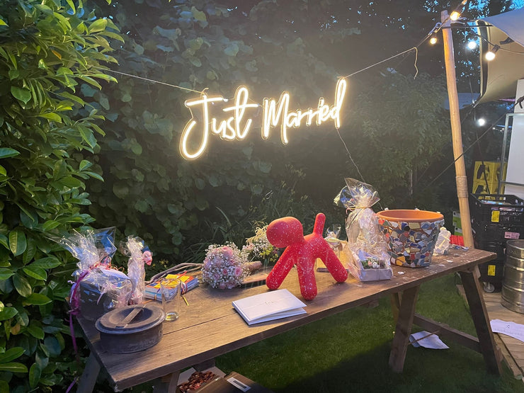 Neon LED-bord Just Married