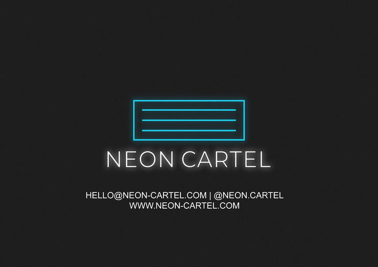 Neon LED-reclame met lijnen
