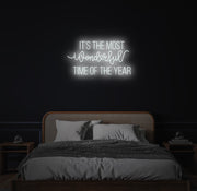 It's The Most Wonderfull Time Of The Year Neon LED Sign