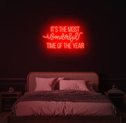 It's The Most Wonderfull Time Of The Year Neon LED Sign