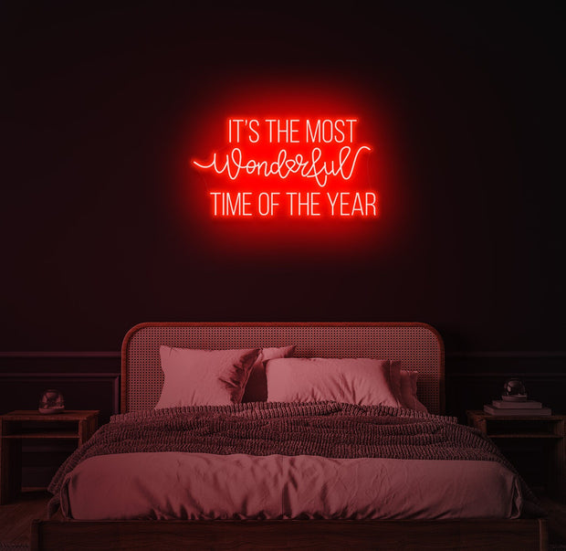 It's The Most Wonderfull Time Of The Year Neon LED Sign