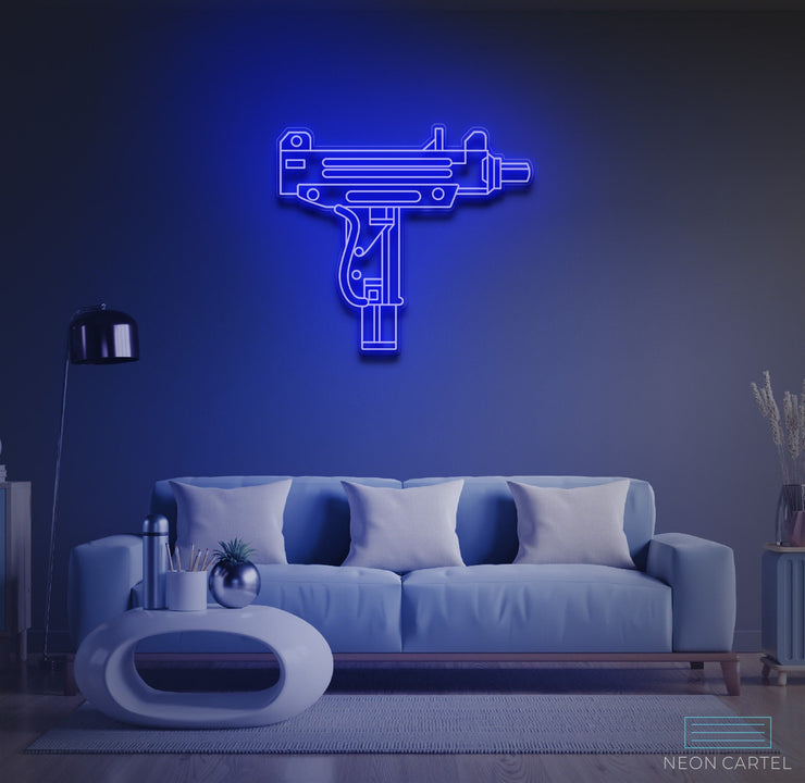 Uzi Gun Neon LED-bord
