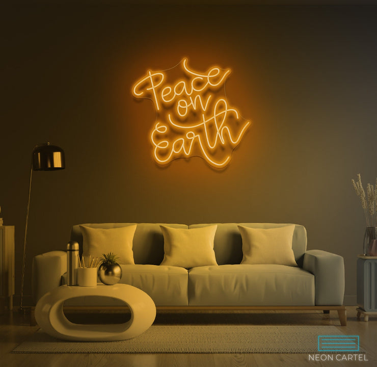 Vrede op aarde neon LED-bord