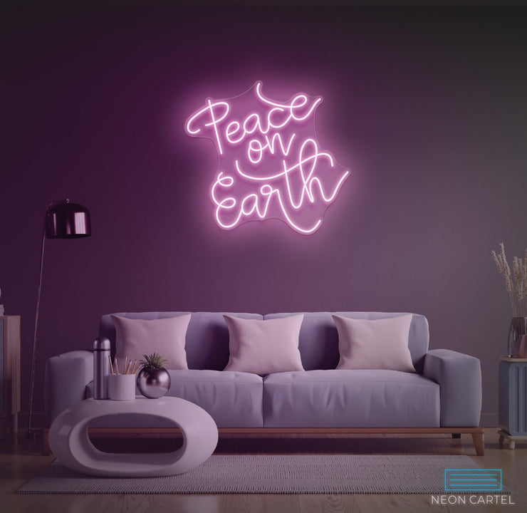 Vrede op aarde neon LED-bord