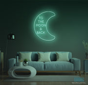 Neon LED-bord naar de maan en terug