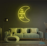Neon LED-bord naar de maan en terug