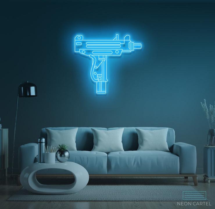 Uzi Gun Neon LED-bord