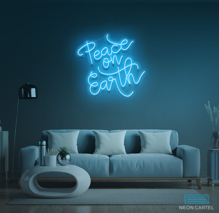 Vrede op aarde neon LED-bord
