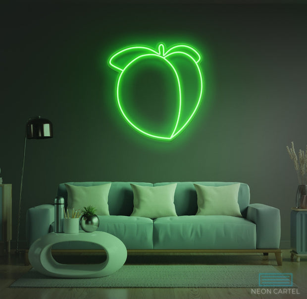 Perzik Emoticon Neon LED-bord