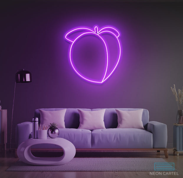 Perzik Emoticon Neon LED-bord