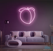 Perzik Emoticon Neon LED-bord
