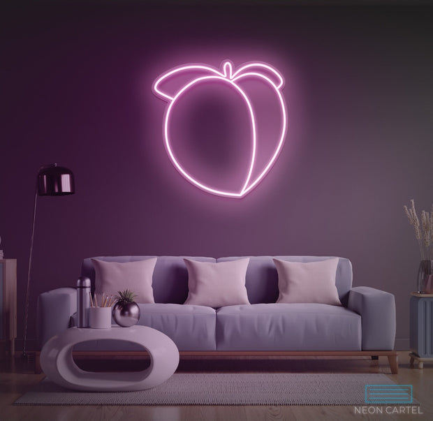 Perzik Emoticon Neon LED-bord