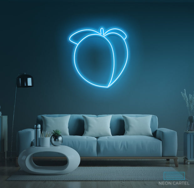 Perzik Emoticon Neon LED-bord