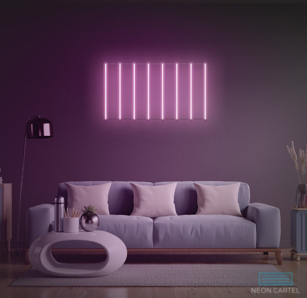 Neon LED-reclame met lijnen