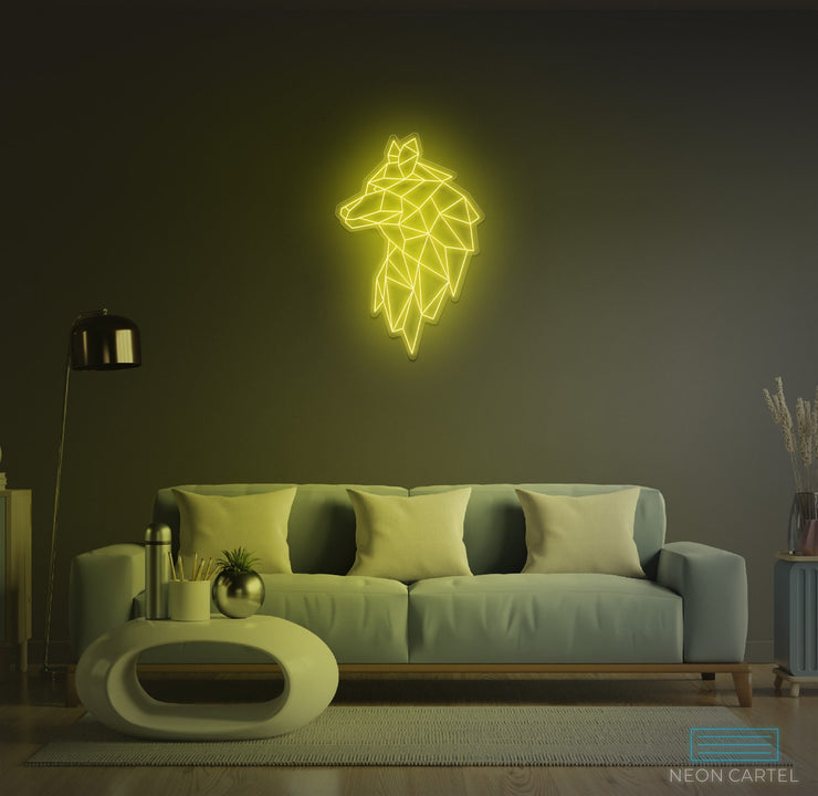 Wolf Geomatric Neon LED-bord