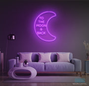 Neon LED-bord naar de maan en terug