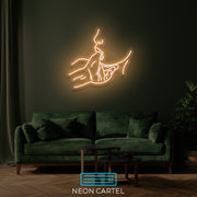 Lady Thumb Neon Led Sign, Lady Thumb Sign Neon Light, Lady Thumb Neon Room Light, Lady Thumb Art  Neon Light,  Mouth Unique Decor Neon Light