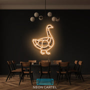 The Butcher Goose Cuts LED Neon Sign, Poultry Meat Cutlets Led Neon Light, Butchery BBQ Showroom Neon Shop Art, Food Truck Wall Decor Easter