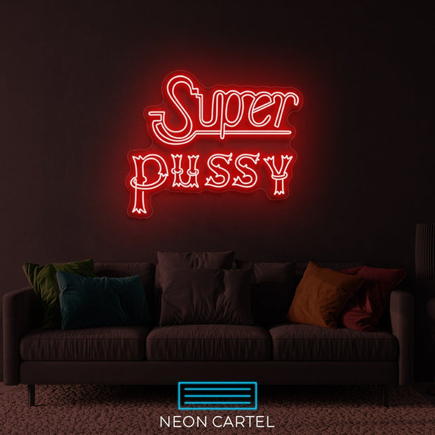 Super Pussy Ping Pong Show Thailand LED Neon Art Sign Light Lamp Illuminate Shop Office Living Room Interior Design Custom
