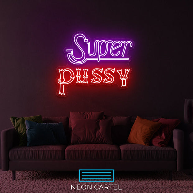 Super Pussy Ping Pong Show Thailand LED Neon Art Sign Light Lamp Illuminate Shop Office Living Room Interior Design Custom