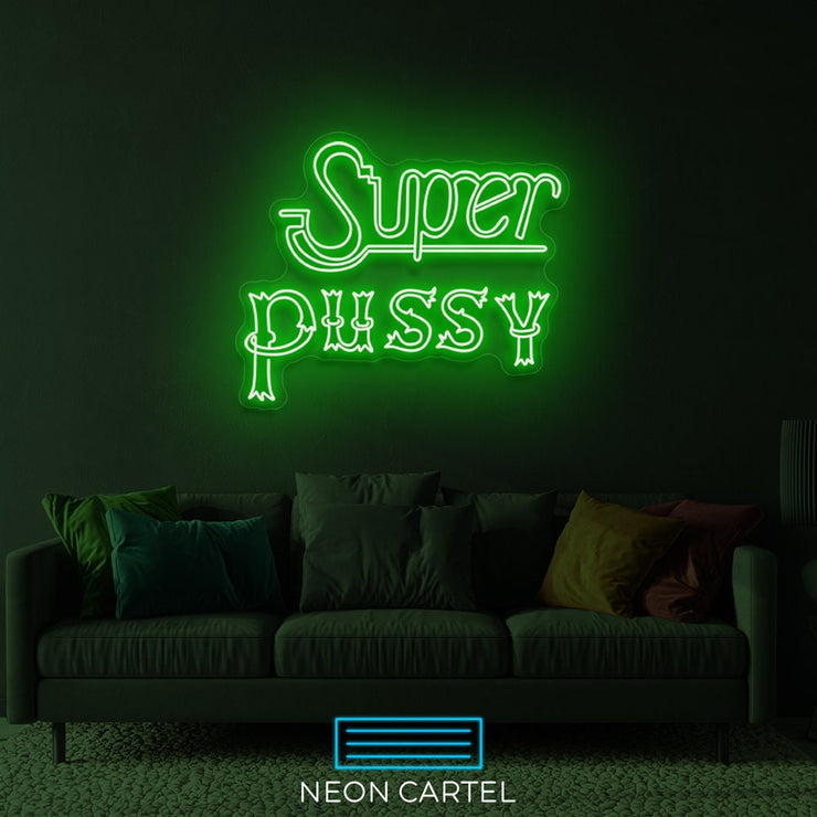 Super Pussy Ping Pong Show Thailand LED Neon Art Sign Light Lamp Illuminate Shop Office Living Room Interior Design Custom