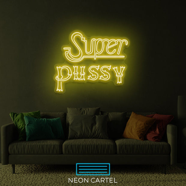 Super Pussy Ping Pong Show Thailand LED Neon Art Sign Light Lamp Illuminate Shop Office Living Room Interior Design Custom