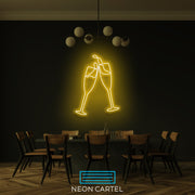 Champagne Neon Led Sign, ChampagneCelebration Sign Neon Light, Wine Oclock Neon Room Light, Wine And Dine Neon Light, Unique Neon Light