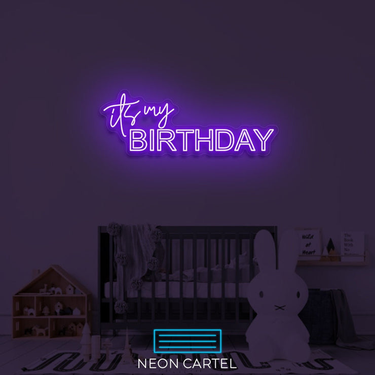 It's my Birthday Neon Led Sign, Birthday neon Light,Lighting, NeonLights, Neon Signage, Inspired Decor, LightUpYourLife, Unique Decor, Neon