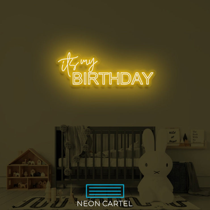 It's my Birthday Neon Led Sign, Birthday neon Light,Lighting, NeonLights, Neon Signage, Inspired Decor, LightUpYourLife, Unique Decor, Neon