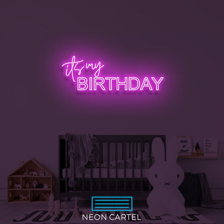 It's my Birthday Neon Led Sign, Birthday neon Light,Lighting, NeonLights, Neon Signage, Inspired Decor, LightUpYourLife, Unique Decor, Neon