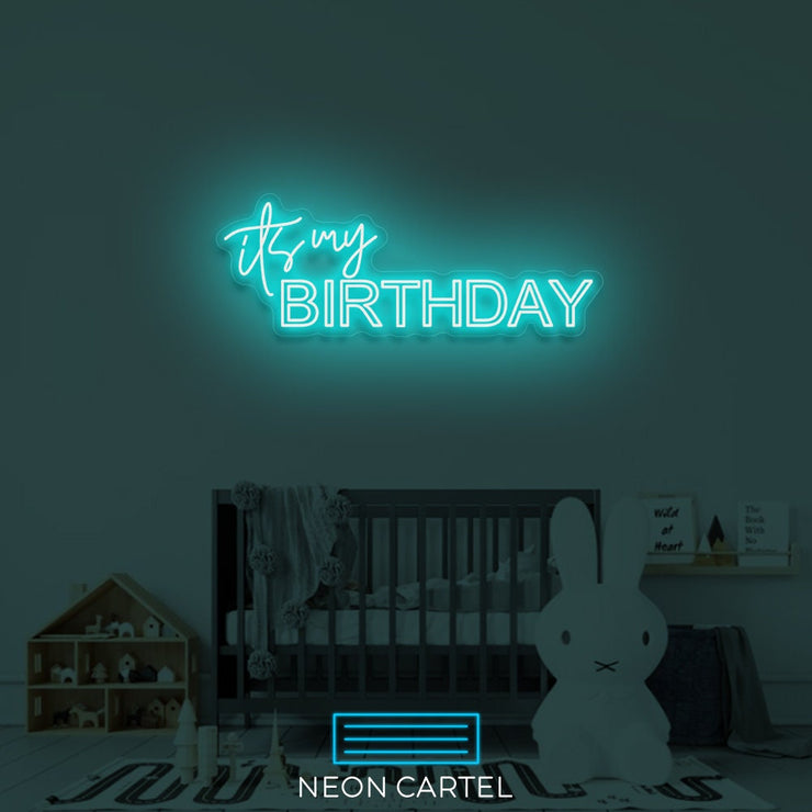 It's my Birthday Neon Led Sign, Birthday neon Light,Lighting, NeonLights, Neon Signage, Inspired Decor, LightUpYourLife, Unique Decor, Neon