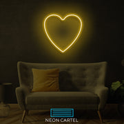 Heart Neon Led Sign, Heart Sign Neon Light, Heart Neon Room Light, Heart Art Neon Light, Unique Decor Neon Light, EtsyFinds